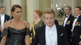 F1-maailmanmestari Kimi Räikkönen ja puolisonsa Jenni Dahlman-Räikkönen. Kuva: Touko Yrttimaa / YLE